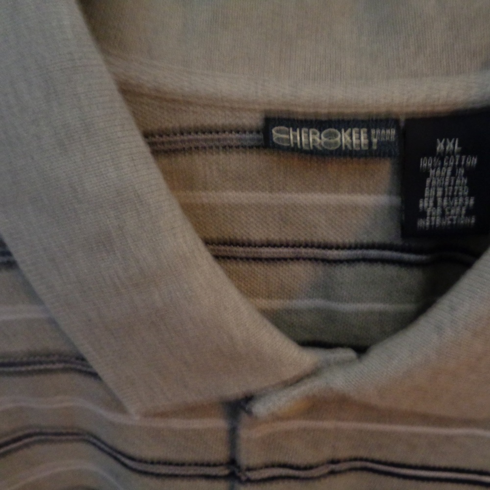 Mens' 2 XL Cherokee brand Henley/Polo 100% cotton.